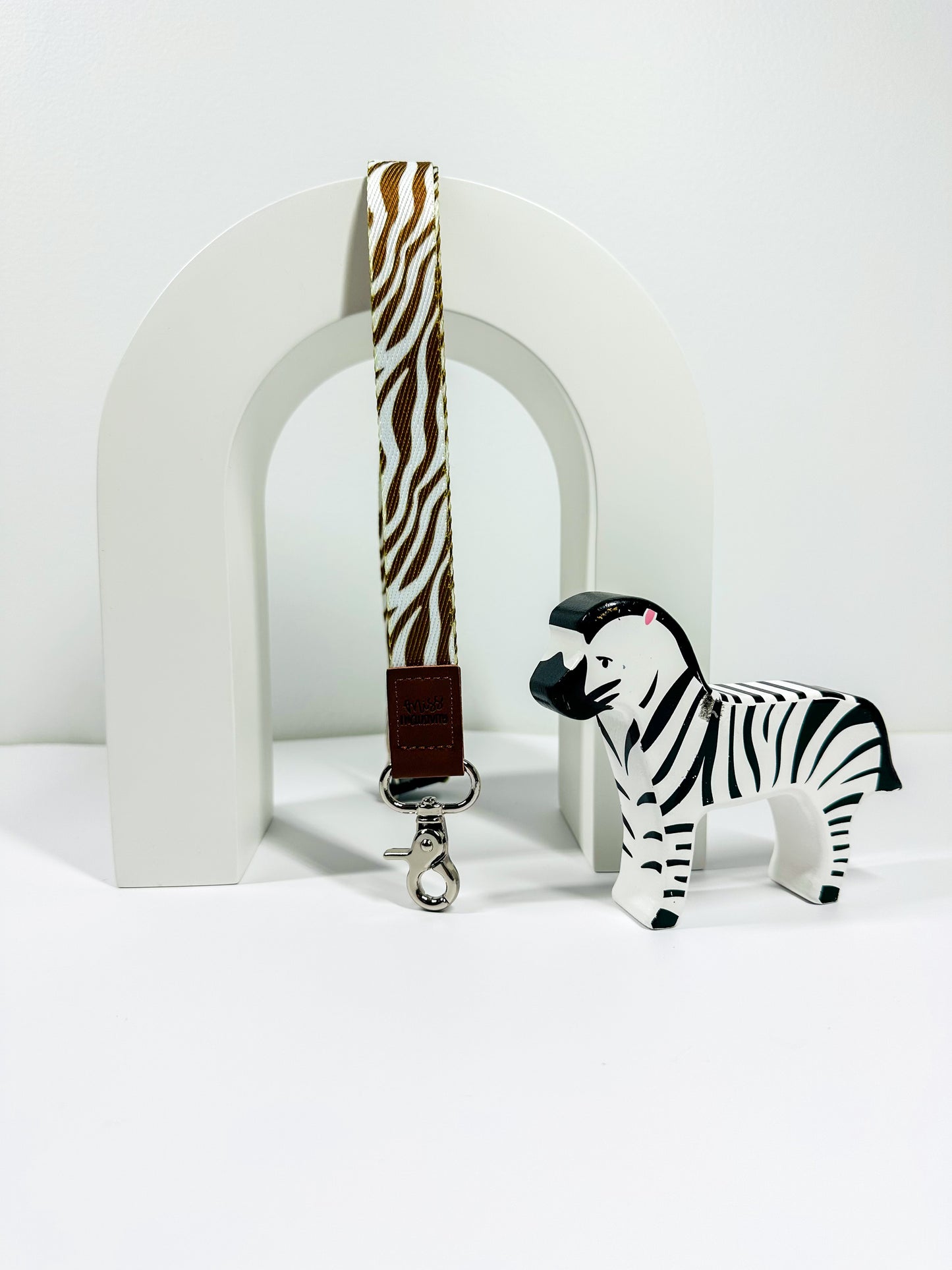 Brown Zebra Lanyard