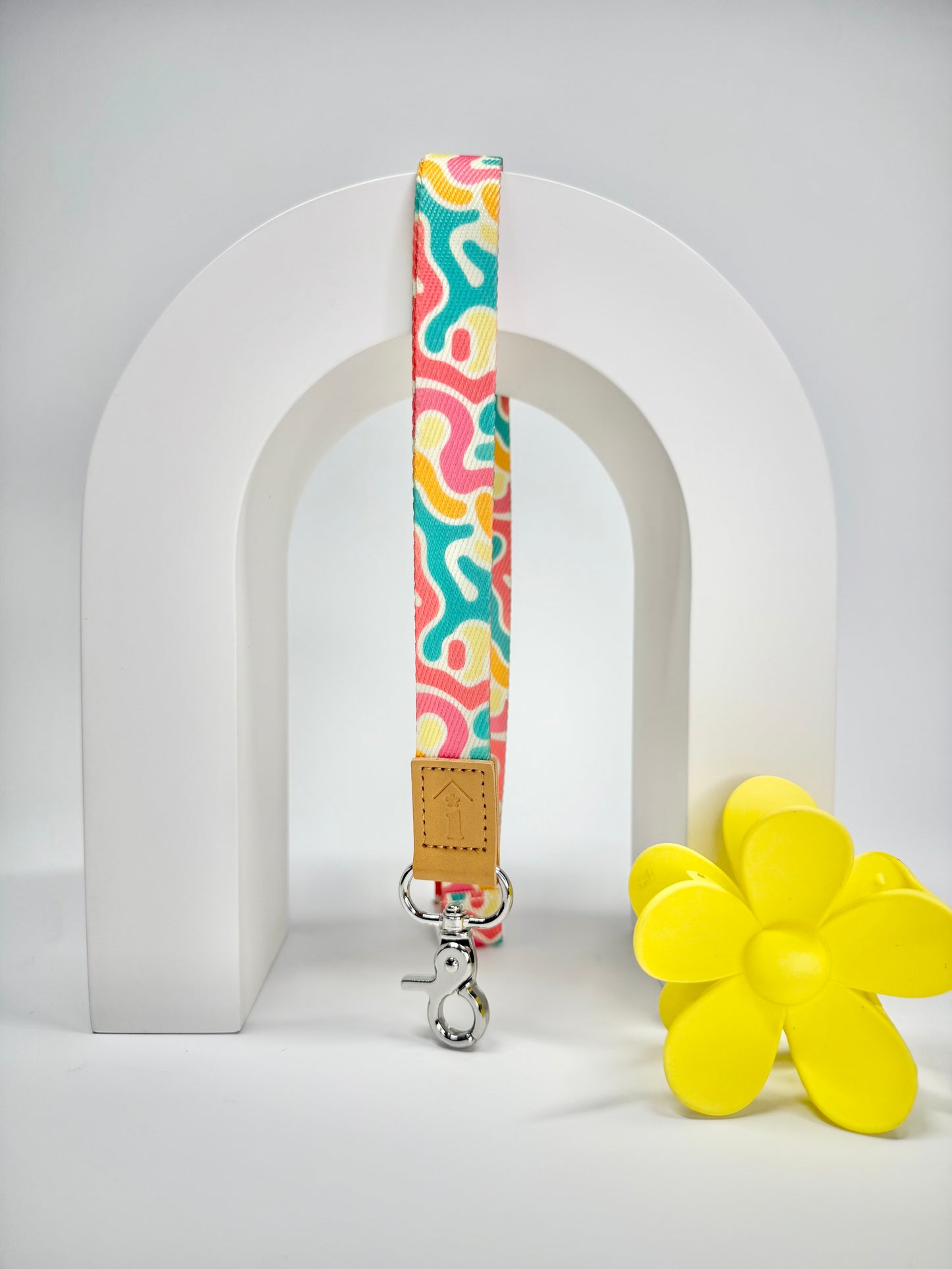 Coral Squiggles Lanyard