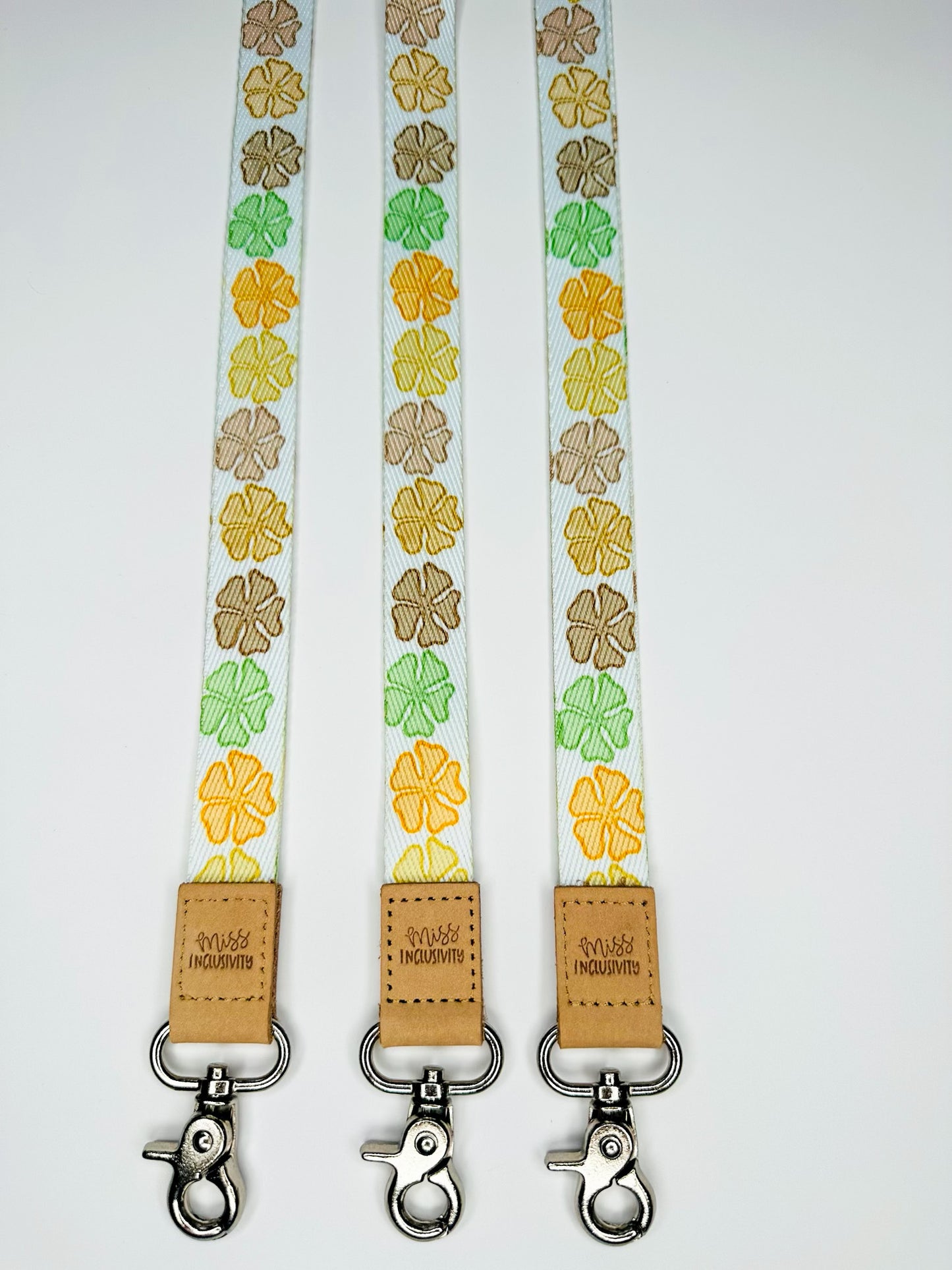 Neutral Hibiscus Haven Lanyard