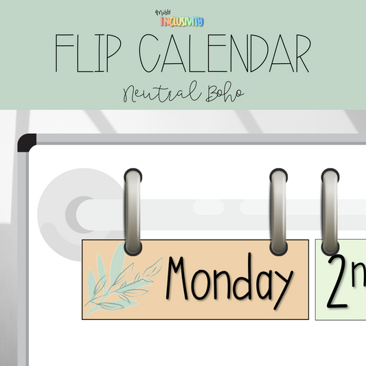 Neutral Boho Flip Calendar