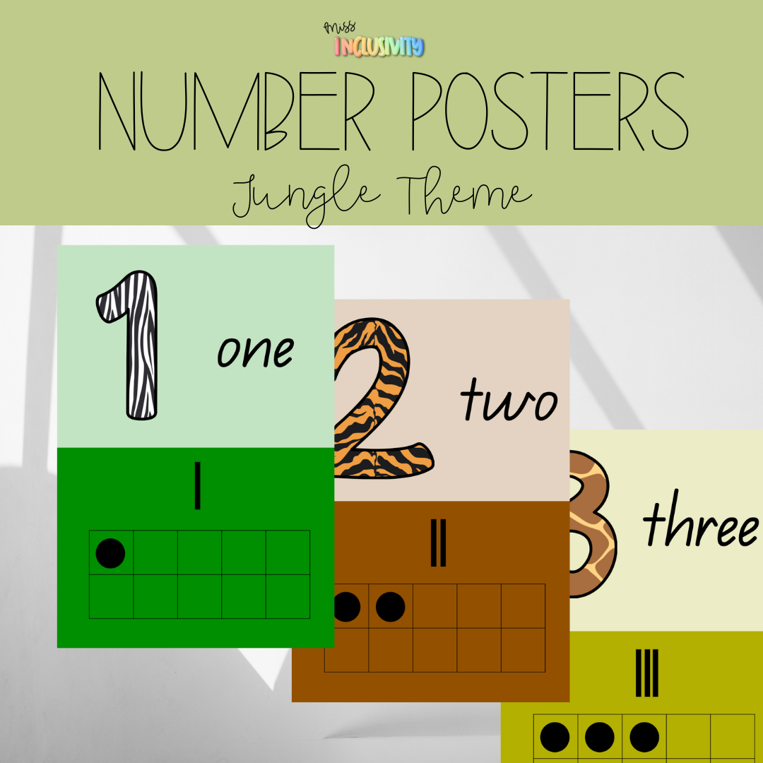 Jungle Number Posters