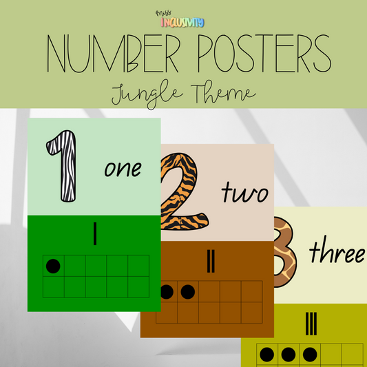 Jungle Number Posters