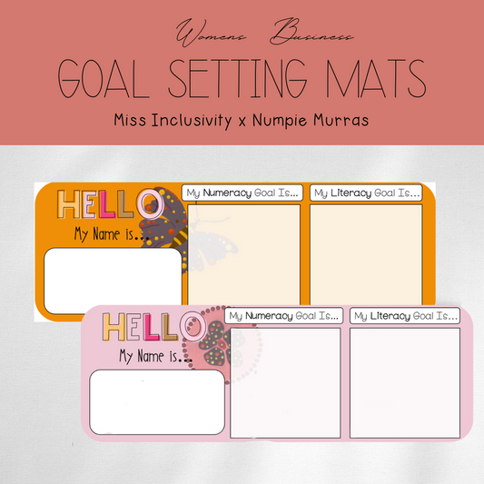 Womens Business Goal Setting Name Mats