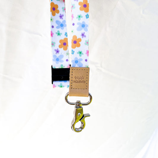 Retro Floral Lanyard