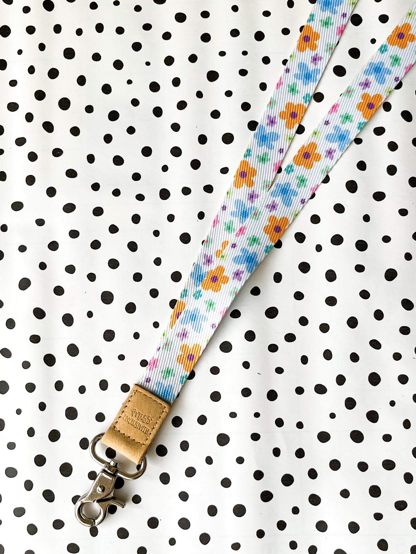 Retro Floral Lanyard