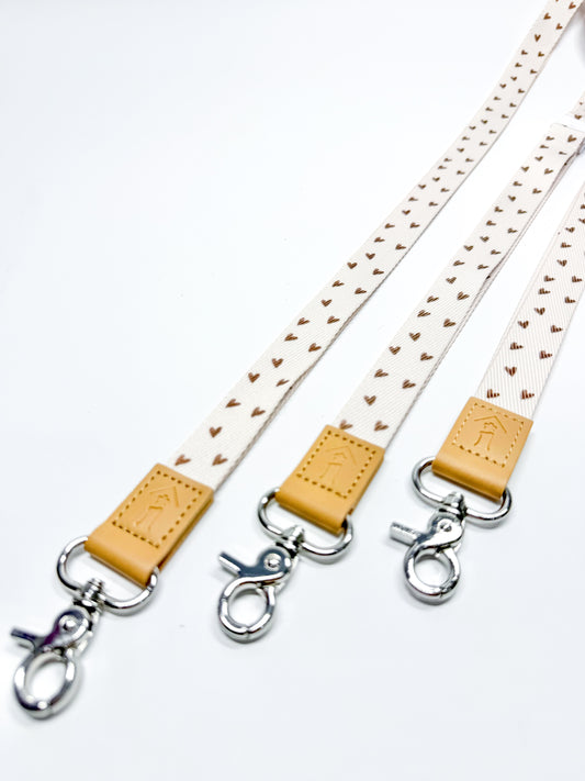 Neutral Hearts Lanyard