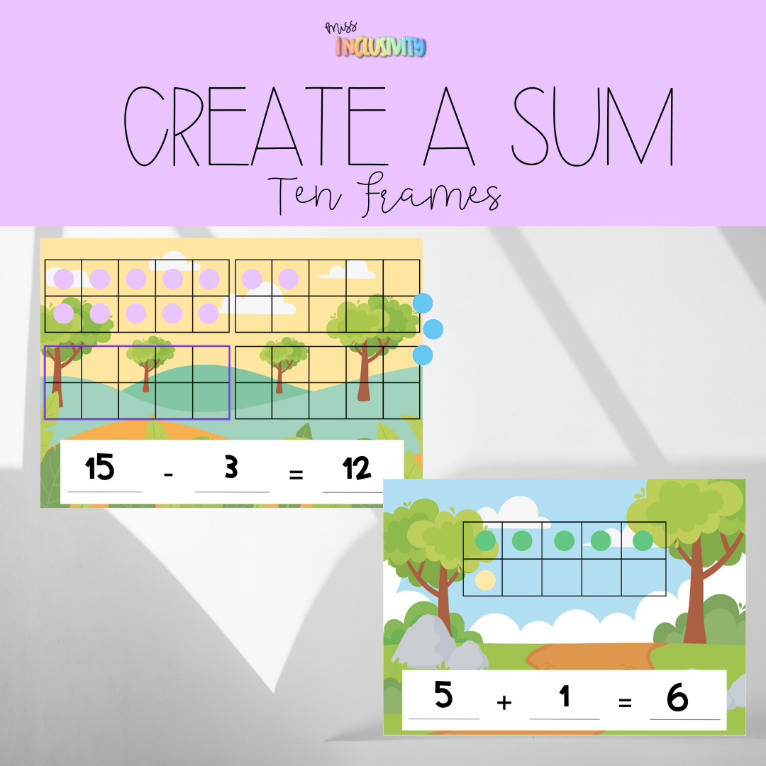 10 Math Mat Addition & Subtraction Ten Frame Mats – The Inclusivity Hub
