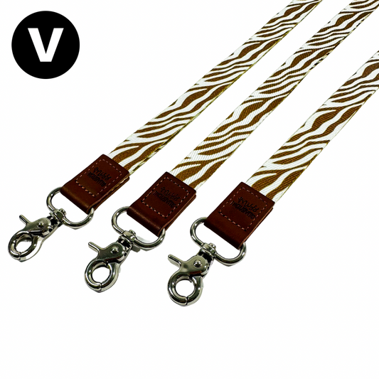 Brown Zebra Lanyard