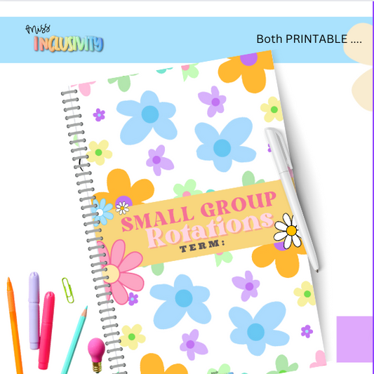 Retro Floral Small Group Rotations Book