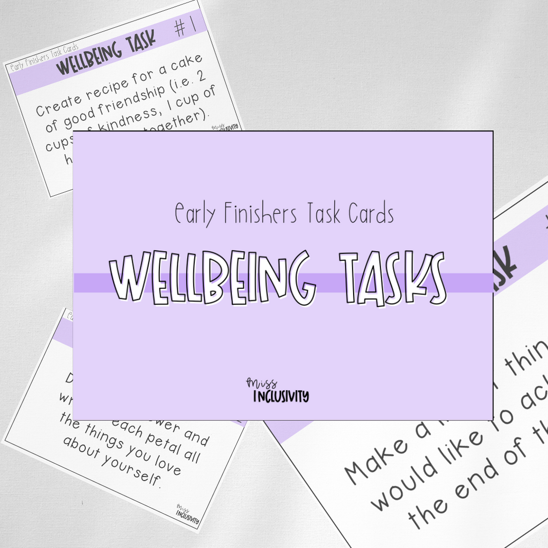 Early Finishers Task Cards – The Inclusivity Hub