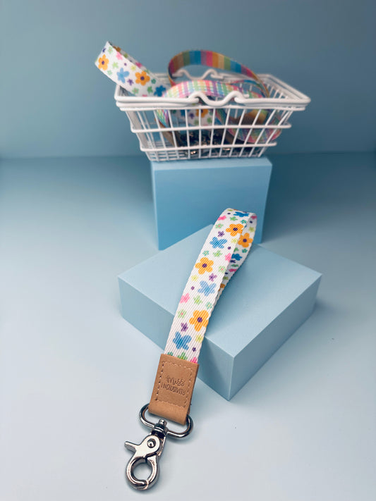Retro Floral Mini Lanyard