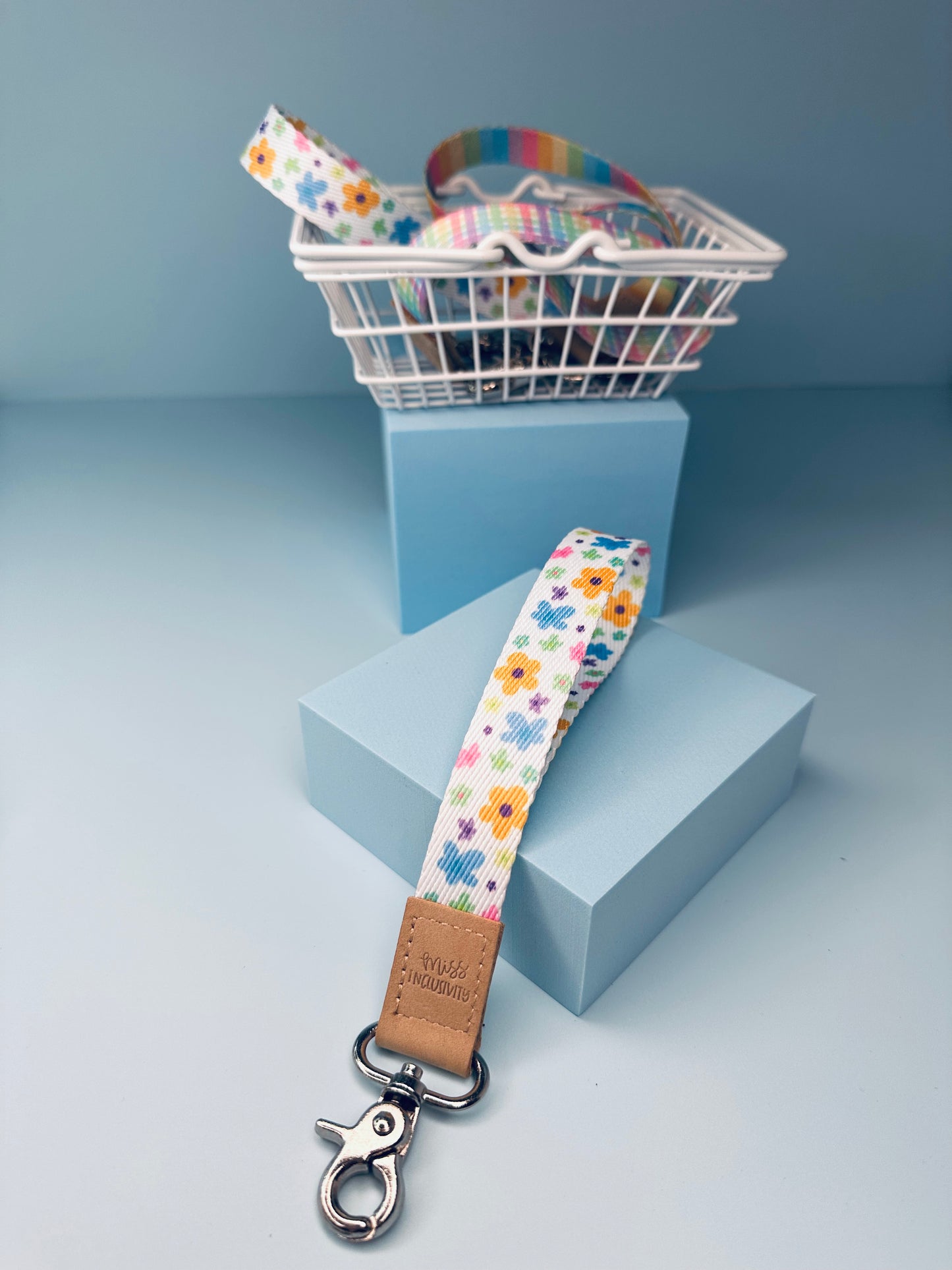 Retro Floral Mini Lanyard