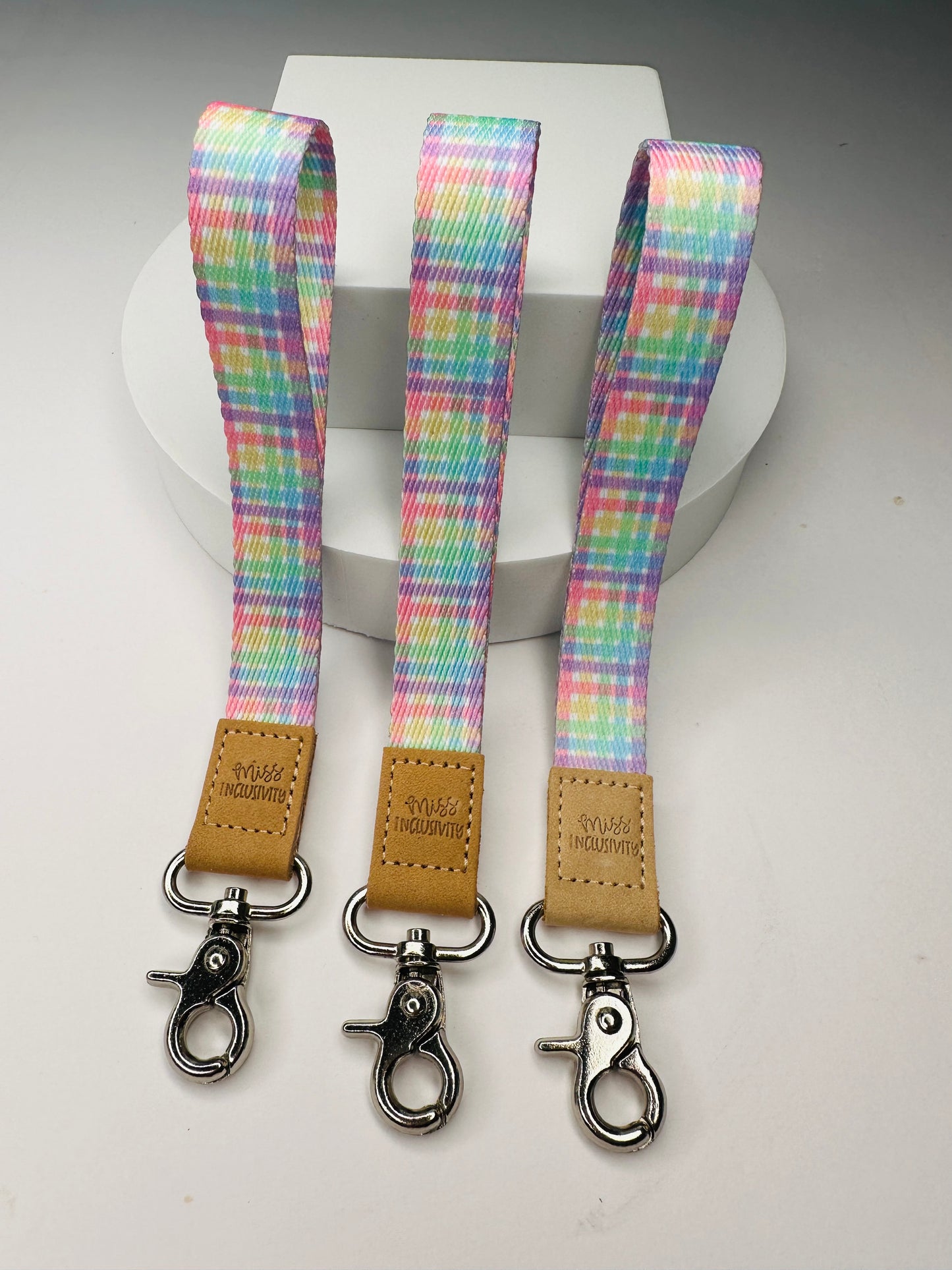 Gingham Mini Lanyard